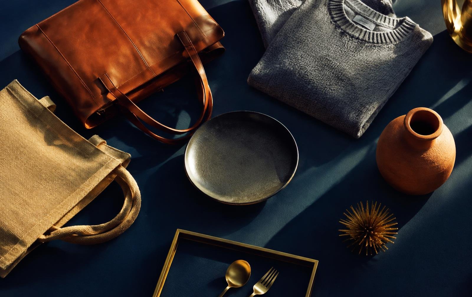 Leather, jute, ceramic, knitwear and terracotta export products